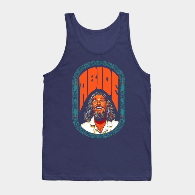 Abide - The Dude Lebowski Vintage Dream Sequence Bowling Design Tank Top by GIANTSTEPDESIGN